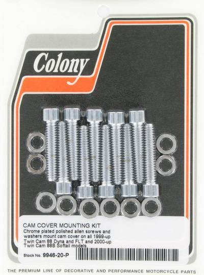 Cam cover mounting kit, polished Allen | Color: chrome | Order Number: C9946-20-P | OEM Number:
