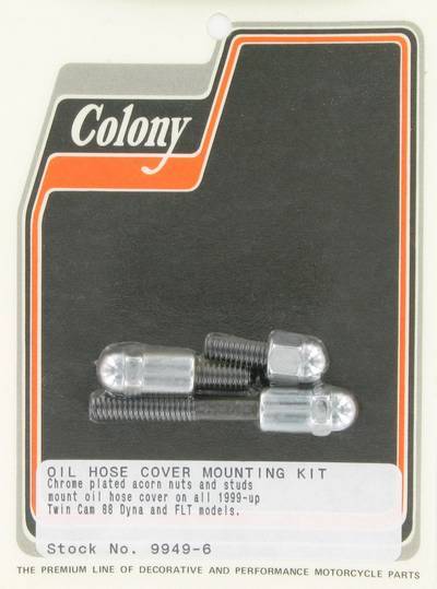 Oil hose cover mounting kit, acorn | Color: chrome | Order Number: C9949-6 | OEM Number: