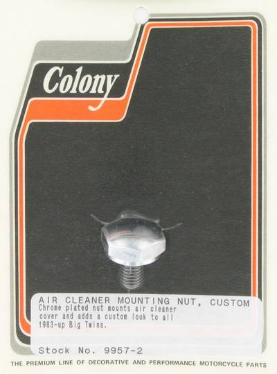Air cleaner mounting nut, custom | Color: chrome | Order Number: C9957-2 | OEM Number: