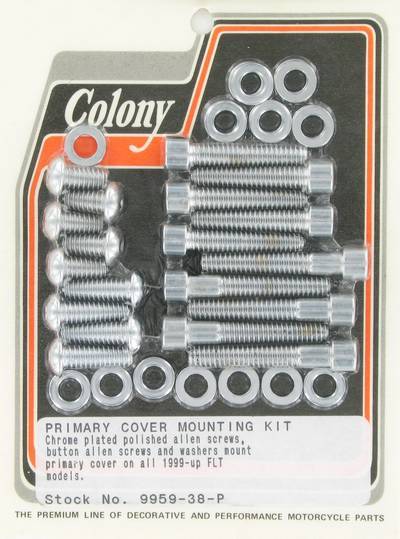 Primary cover mounting kit, polished Allen | Color: chrome | Order Number: C9959-38-P | OEM Number: