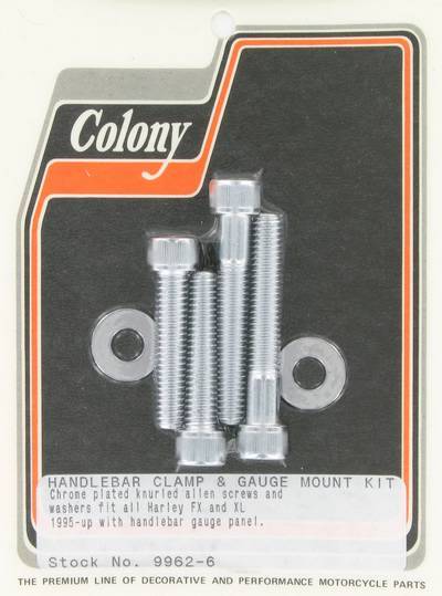 Handlebar clamp/gauge kit, Allen | Color: chrome | Order Number: C9962-6 | OEM Number: