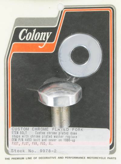 Fork stem bolt, dome head | Color: chrome | Order Number: C9978-2 | OEM Number: 4453