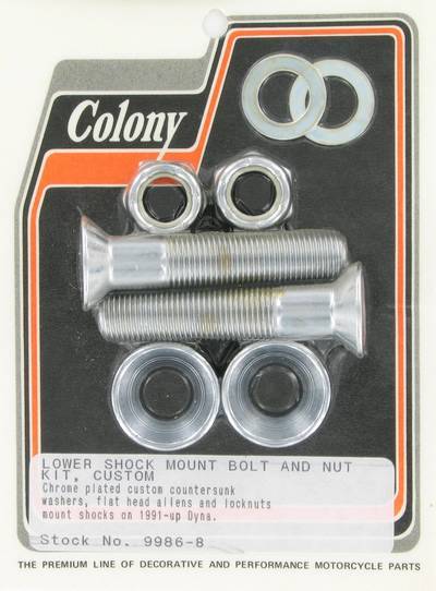 Lower shock mounting kit, custom | Color: chrome | Order Number: C9986-8 | OEM Number:
