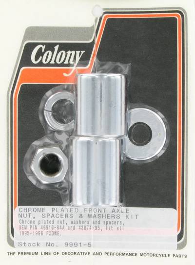 Front axle spacer kit | Color: chrome | Order Number: C9991-5 | OEM Number: 40910-84A/ 43674-95